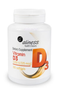 Aliness - Vitamin D3 5000IU, 360 softgels